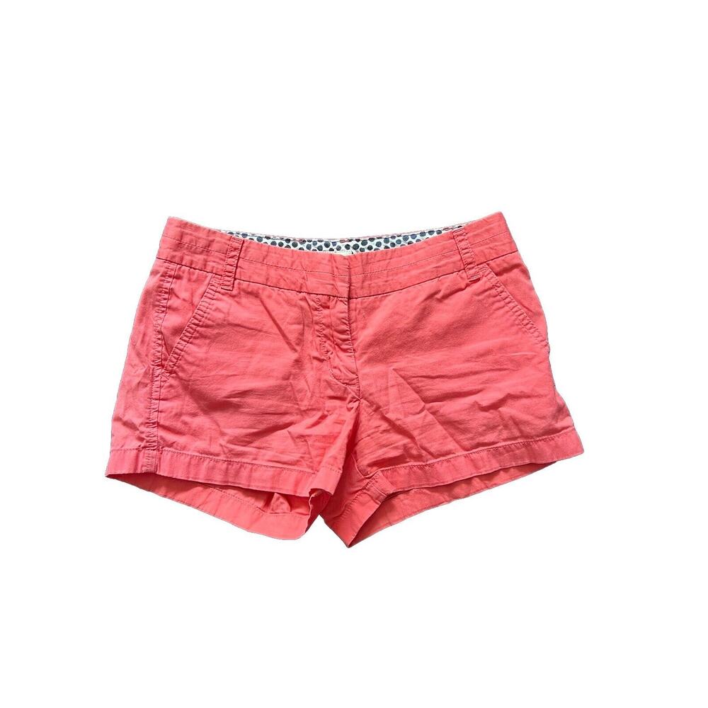 J. CREW Pink Broken In Chino Shorts Sz 2